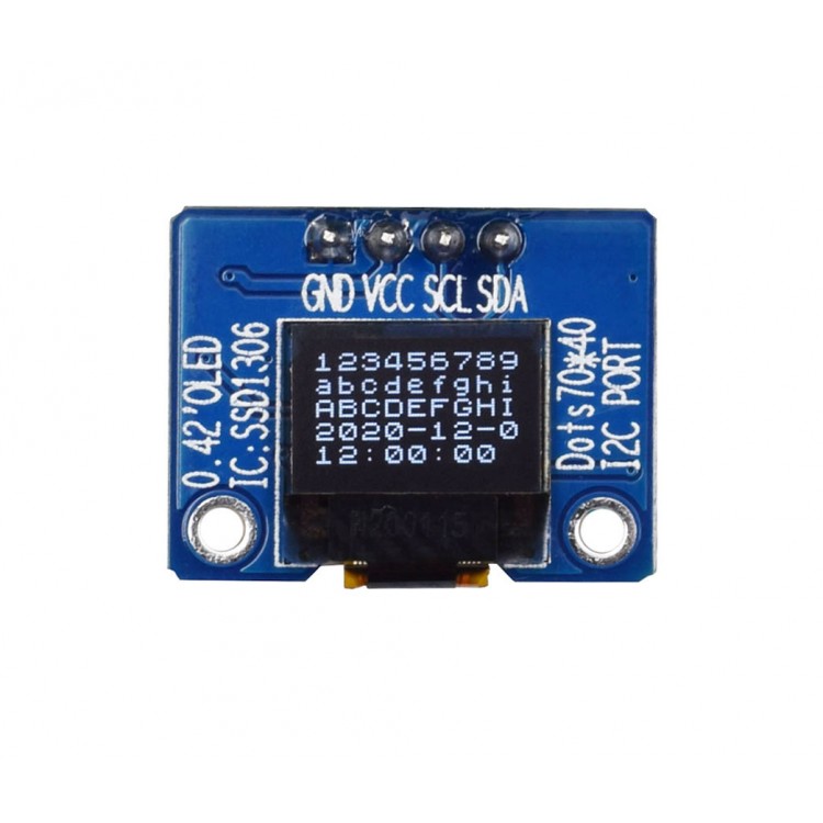 0.42 inch OLED Display Module (72x40, SSD1306, I2C/SPI) (102122)